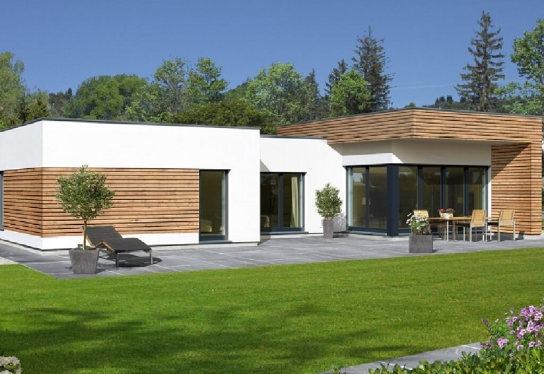 Bungalow Avantgarde 126 F modern mit Flachdach