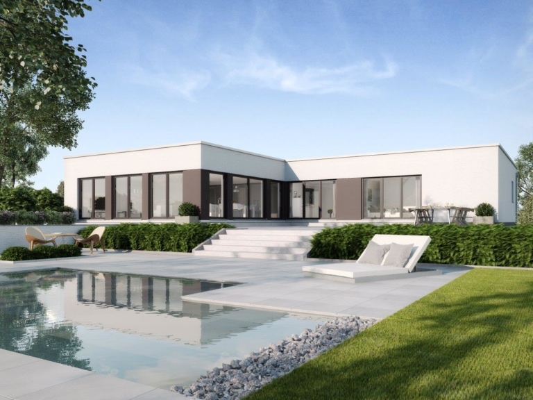 Fertighaus Bungalow Toulouse modern mit Flachdach