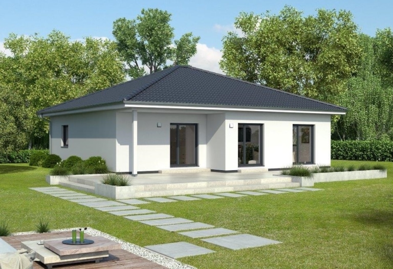 Fertighaus Bungalow BORDEAUX mit Walmdach