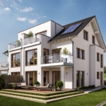 Satteldachhaus mit Putz