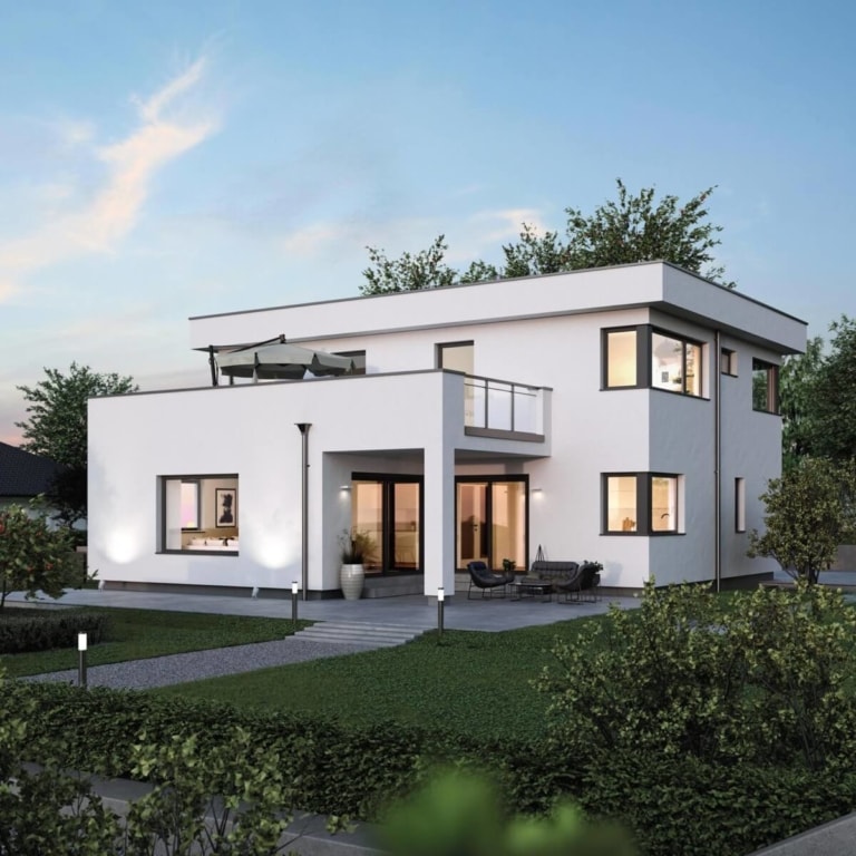 ELK Haus 186 mit Flachdach im Bauhausstil