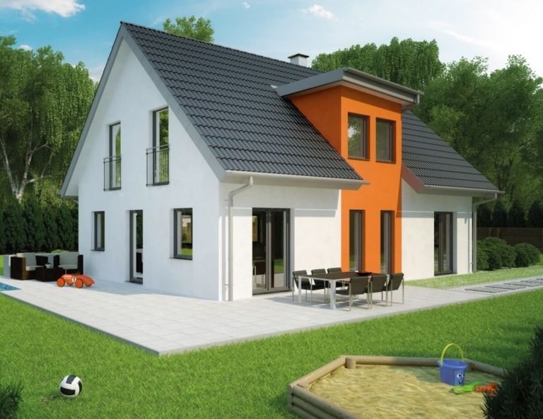 Haus ICON 4 Satteldach mit Quergiebel