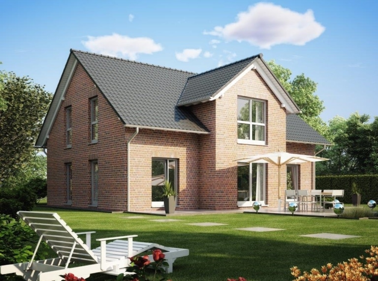 Einfamilienhaus Kiefernallee mit Klinker Fassade