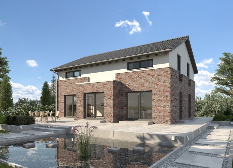 Einfamilienhaus Hainbuchenallee modern mit Satteldach