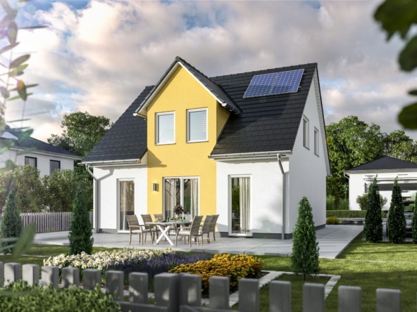 Einfamilienhaus mit Satteldach & Zwerchgiebel - Massivhaus Town Country Haus Flair 113 Trend - HausbauDirekt.de