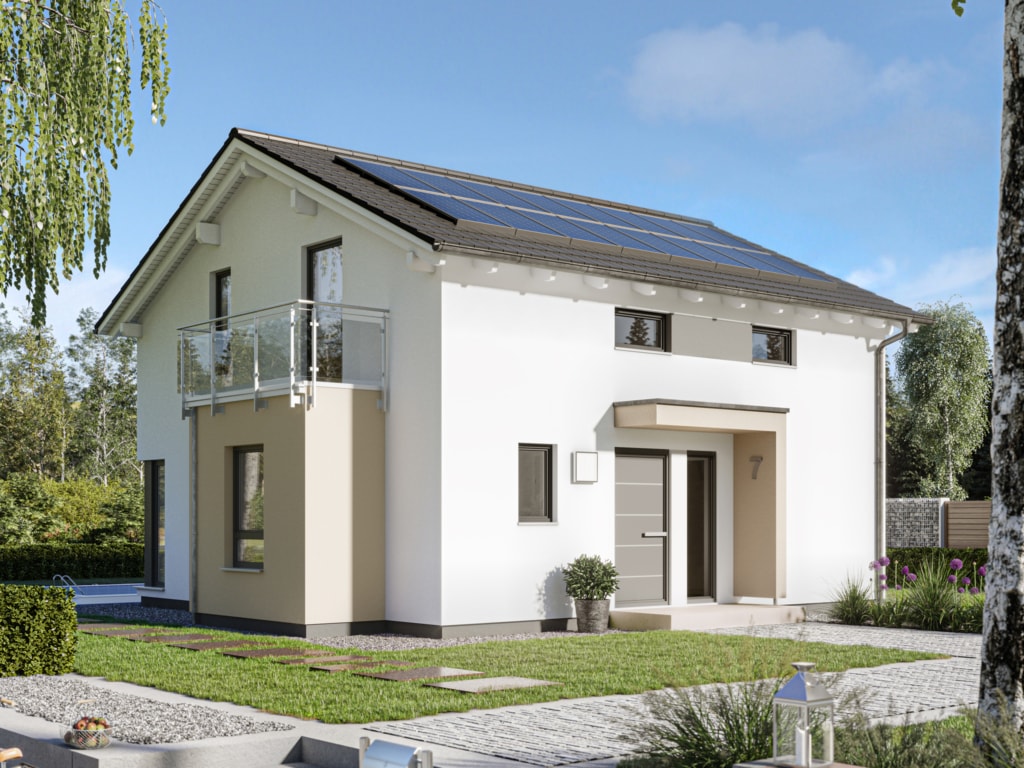 Satteldach Haus EDITION 134 V3 mit Erker und Balkon