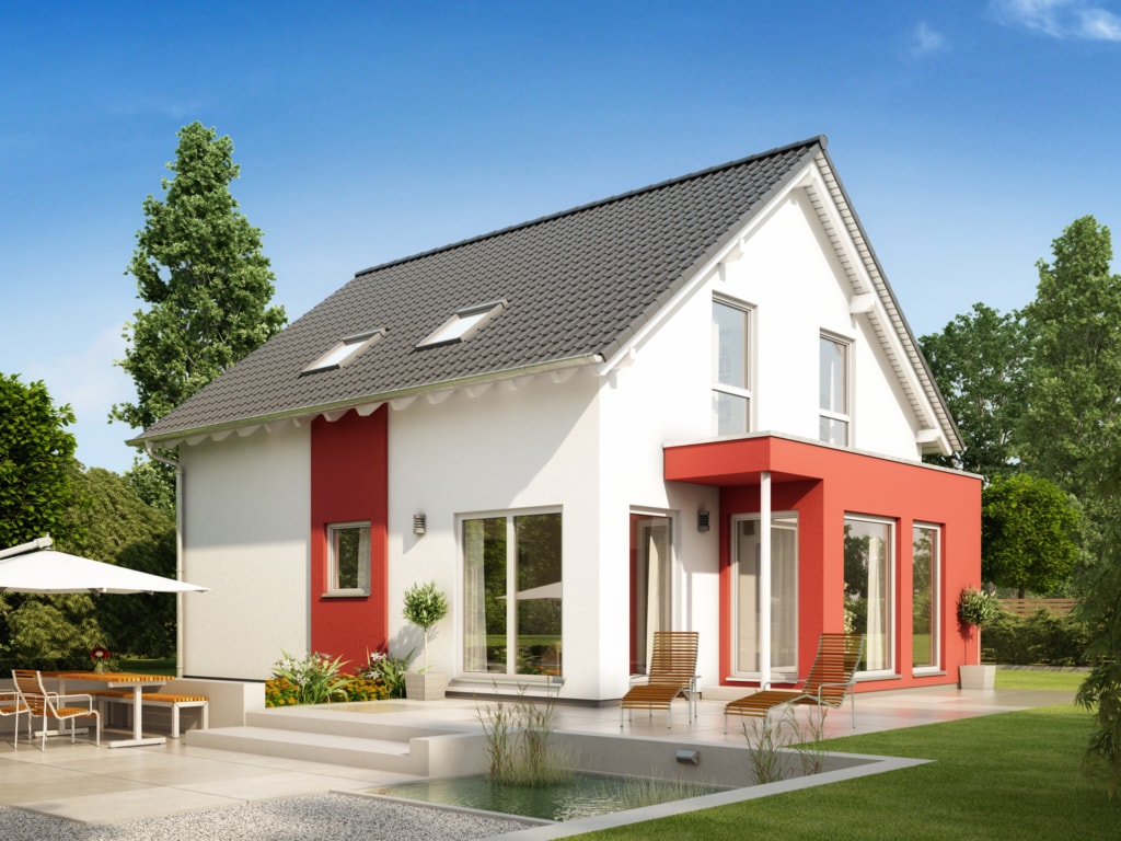 Attraktives Fertighaus SUNSHINE 136 V3