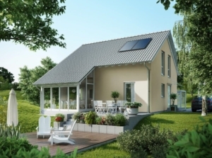 Satteldachhaus mit Wintergarten