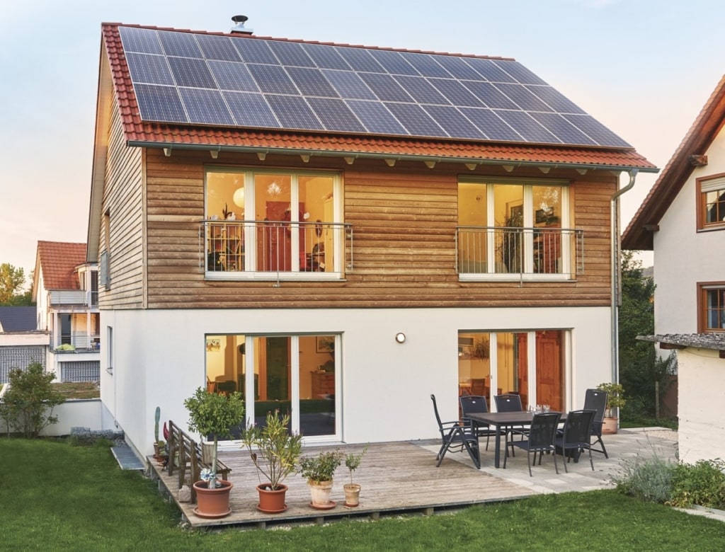Energiesparhaus mit Satteldach