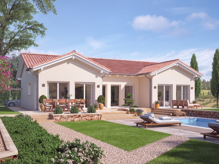 Mediterraner Bungalow AMBIENCE 111 V2 mit Satteldach