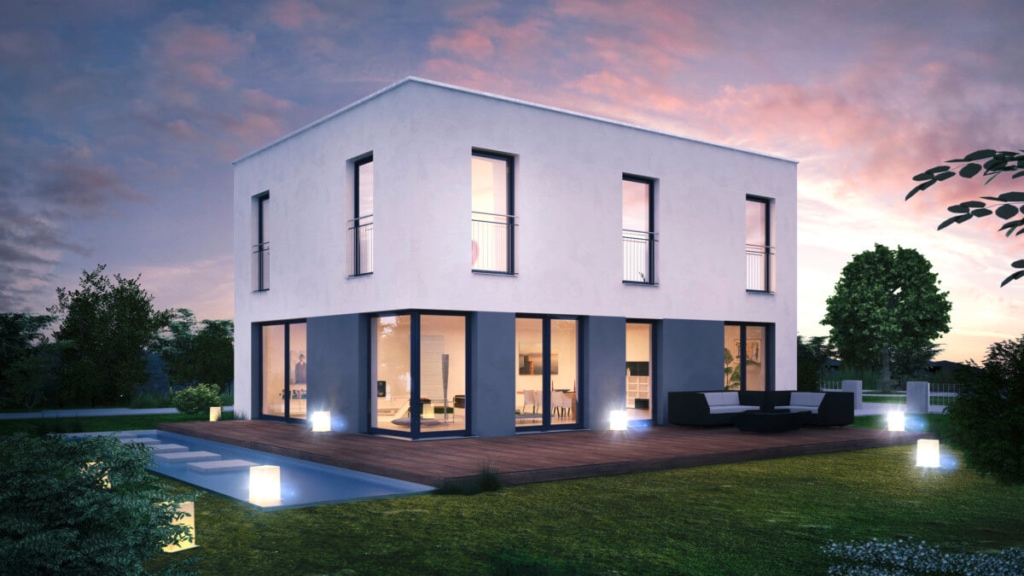 Haus ICON 3 Plus Cube mit Flachdach