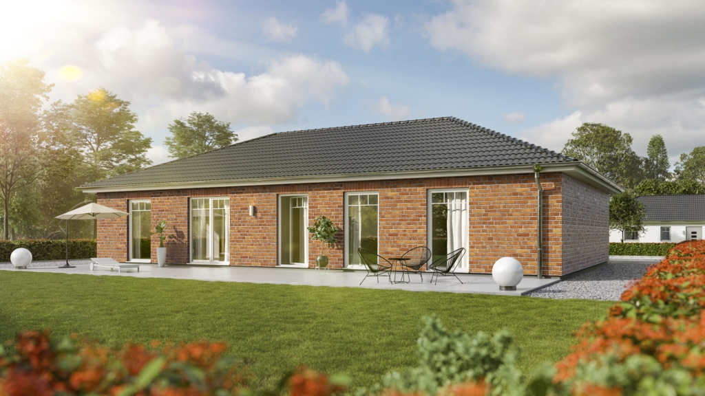 Landhaus BUNGALOW 131 mit Klinker Fassade