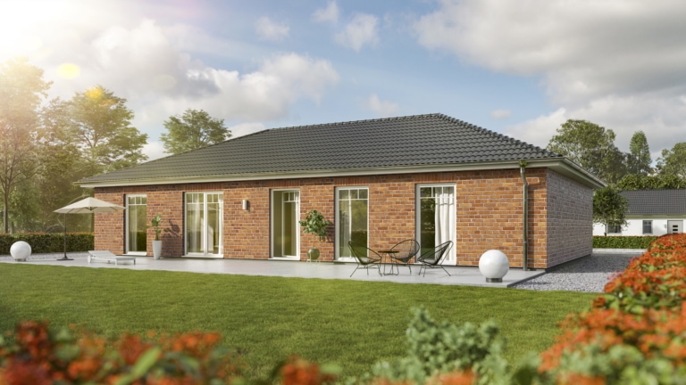 Landhaus BUNGALOW 131 mit Klinker Fassade