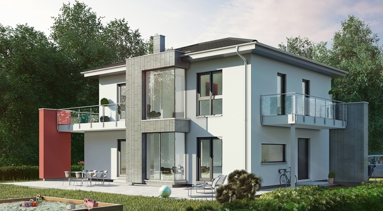 Stadtvilla Poing-Grub mit Walmdach