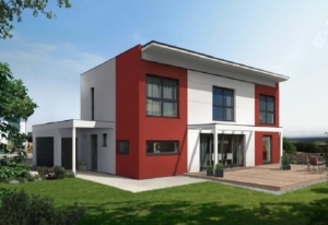 Pultdachhaus mit Garage