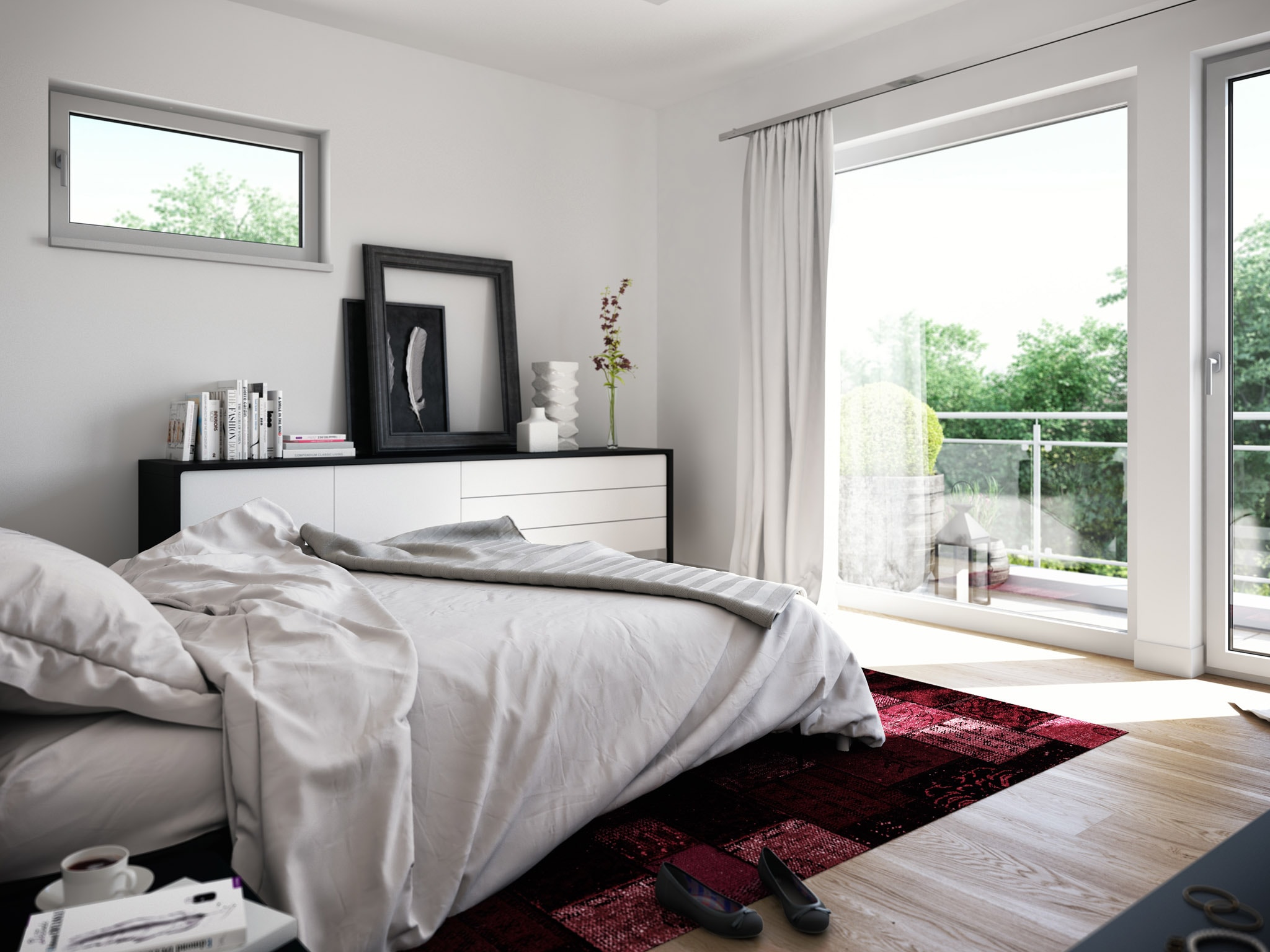 Schlafzimmer modern - Wohnideen Fertighaus Living Haus SUNSHINE 136 V4 - HausbauDirekt.de