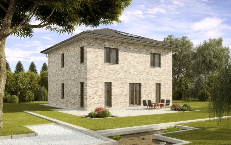 Stadtvilla Manhattan mit Klinker Fassade