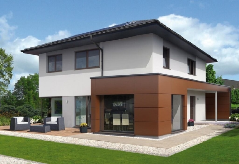 Moderne Stadtvilla Style 163 W mit Walmdach