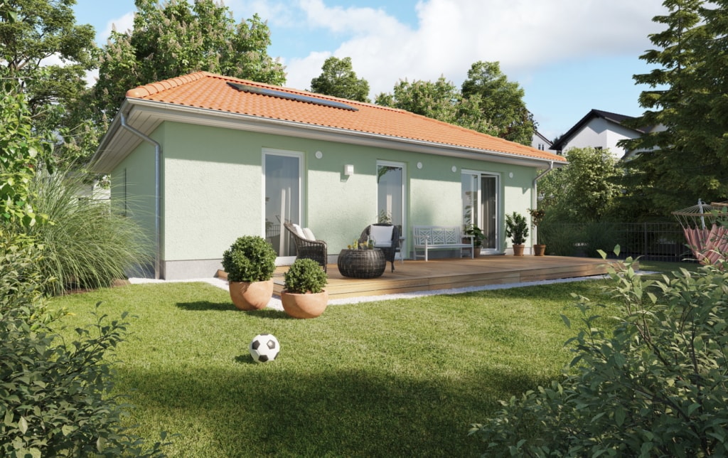 Massivhaus BUNGALOW 78 modern mit Walmdach
