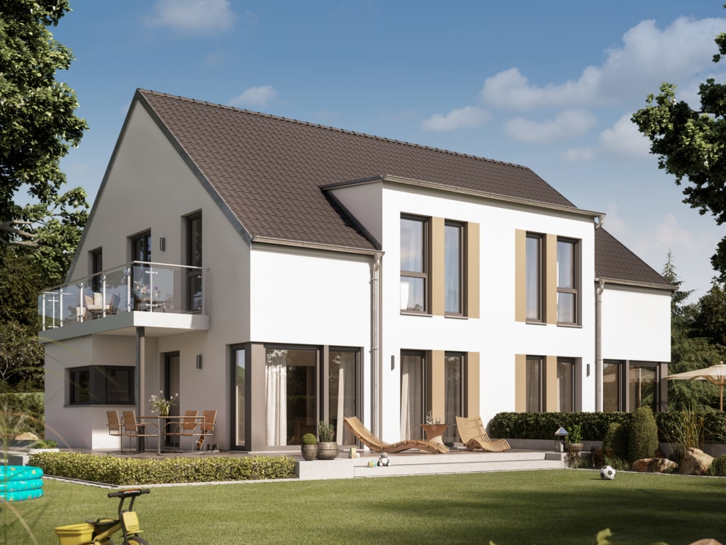 Zweifamilienhaus SOLUTION 242 V2 mit Satteldach
