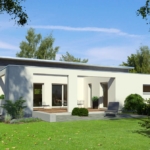 Bungalow mit Holz