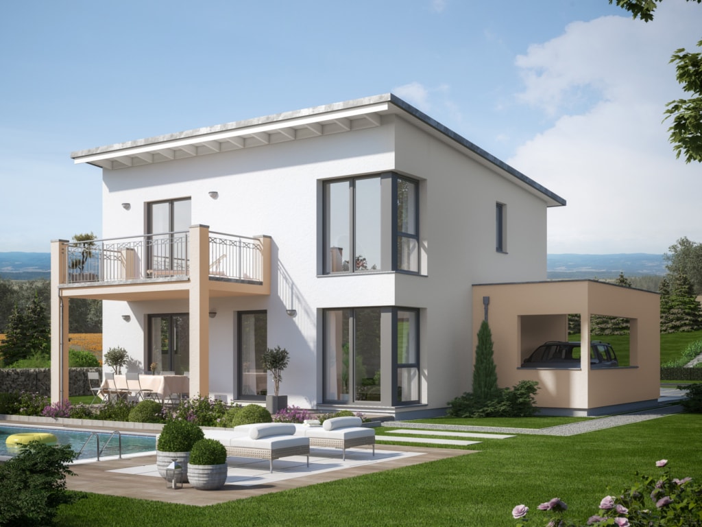 Pultdachhaus mit Erker