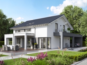 Satteldachhaus mit Wintergarten