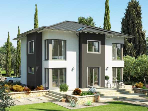 Moderne Stadtvilla Style 163 W mit Walmdach - Hartl Haus | HausbauDirekt.de