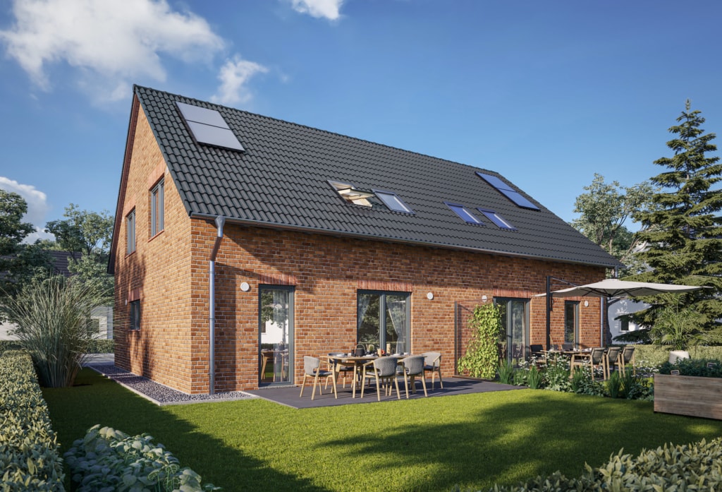 Doppelhaus BEHRINGEN 116 mit Klinker Fassade