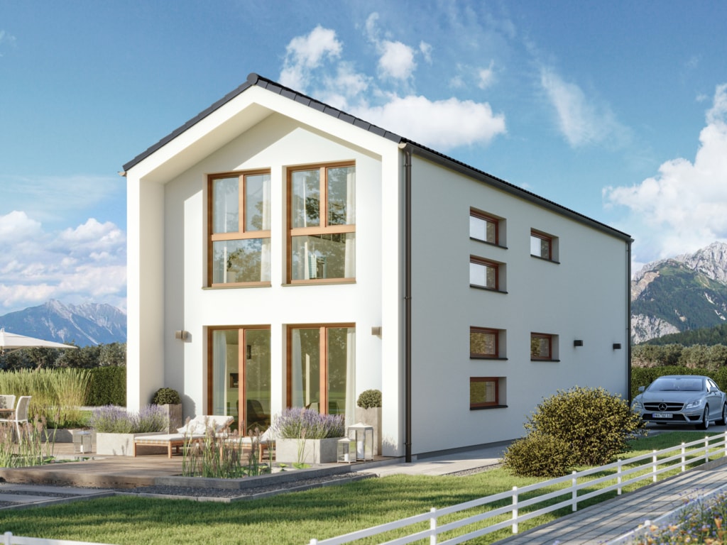 Schmales Haus BALANCE 131 V2 mit Satteldach