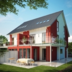 Satteldachhaus mit Glas