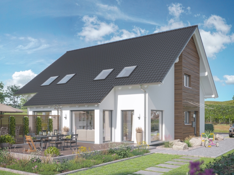 Doppelhaus mit Wintergarten-Erker SOLUTION 125 L V2