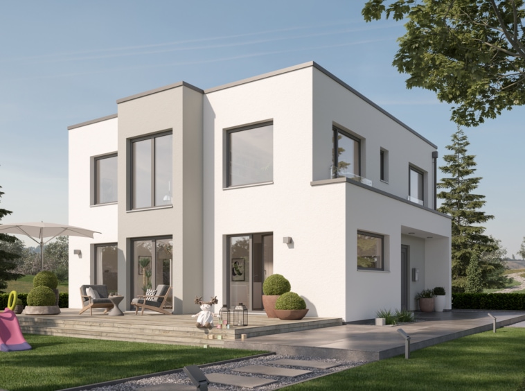 Lichtdurchströmtes Kubushaus SUNSHINE 167 V7 HausbauDirekt.de