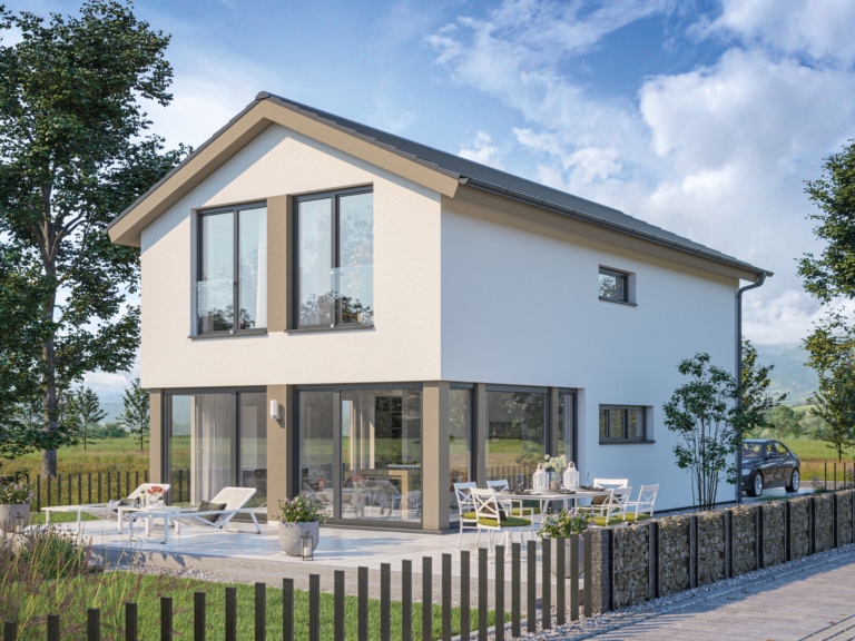 Schmales Einfamilienhaus BALANCE 146 mit Satteldach