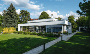 Bungalow mit Putz