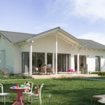Bungalow mit Glas