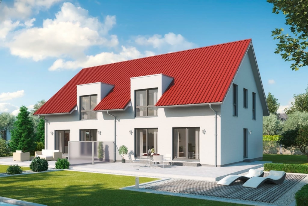 Doppelhaus Malmö mit Satteldach
