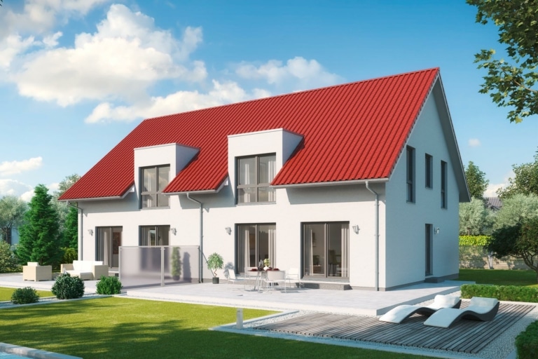 Doppelhaus Malmö mit Satteldach