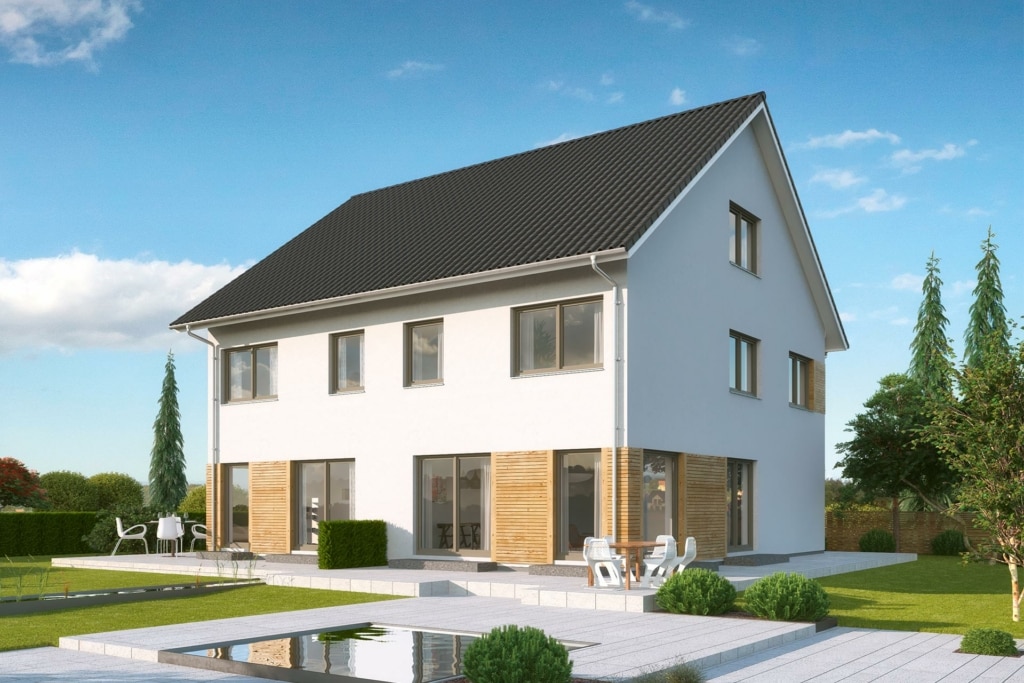 Doppelhaus Marseille modern mit Satteldach