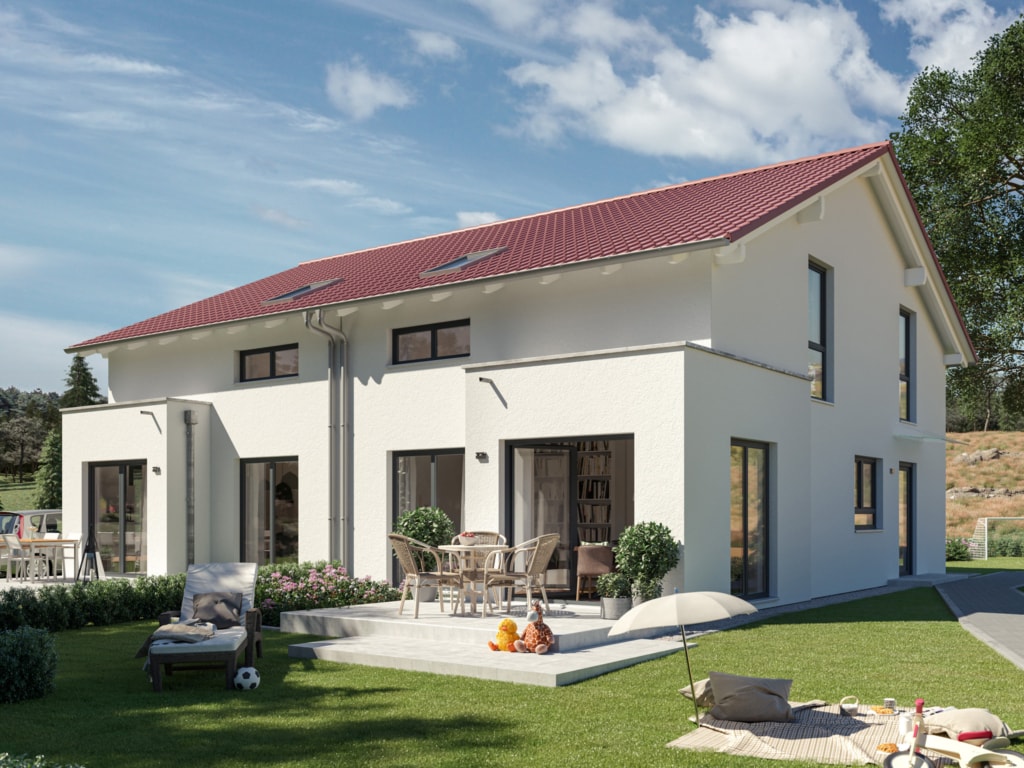 Doppelhaus mit Eck-Erker SOLUTION 124 L V3