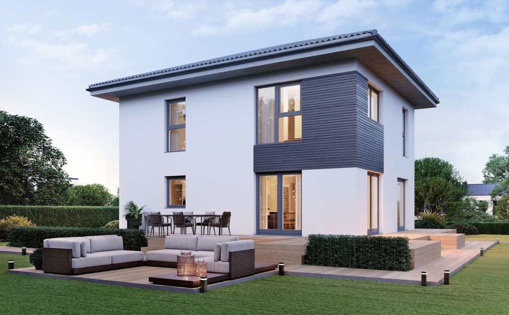 Stadtvilla bodentiefe Fenster