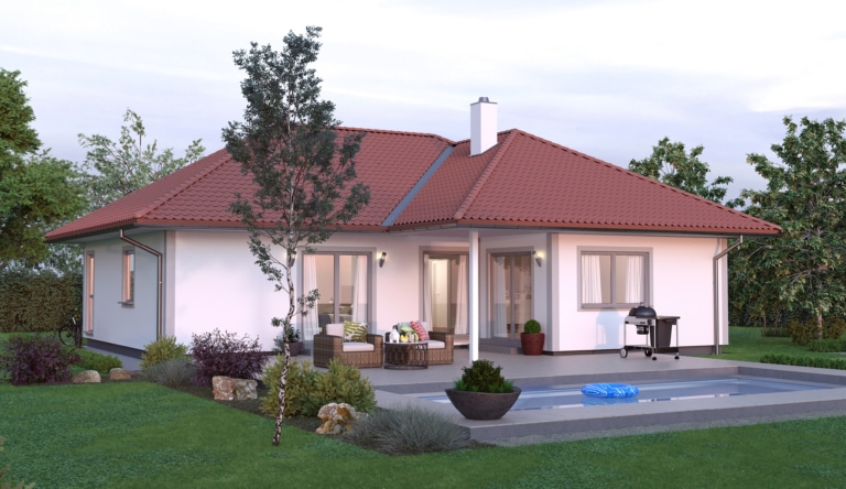 Fertighaus Bungalow ELK BU 112 mit Walmdach