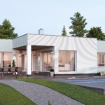 Bungalow mit Flachdach