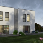 Kubushaus mit Garage