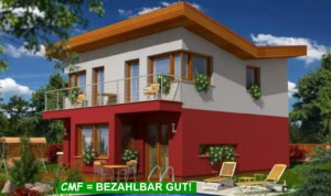 Pultdachhaus mit Putz