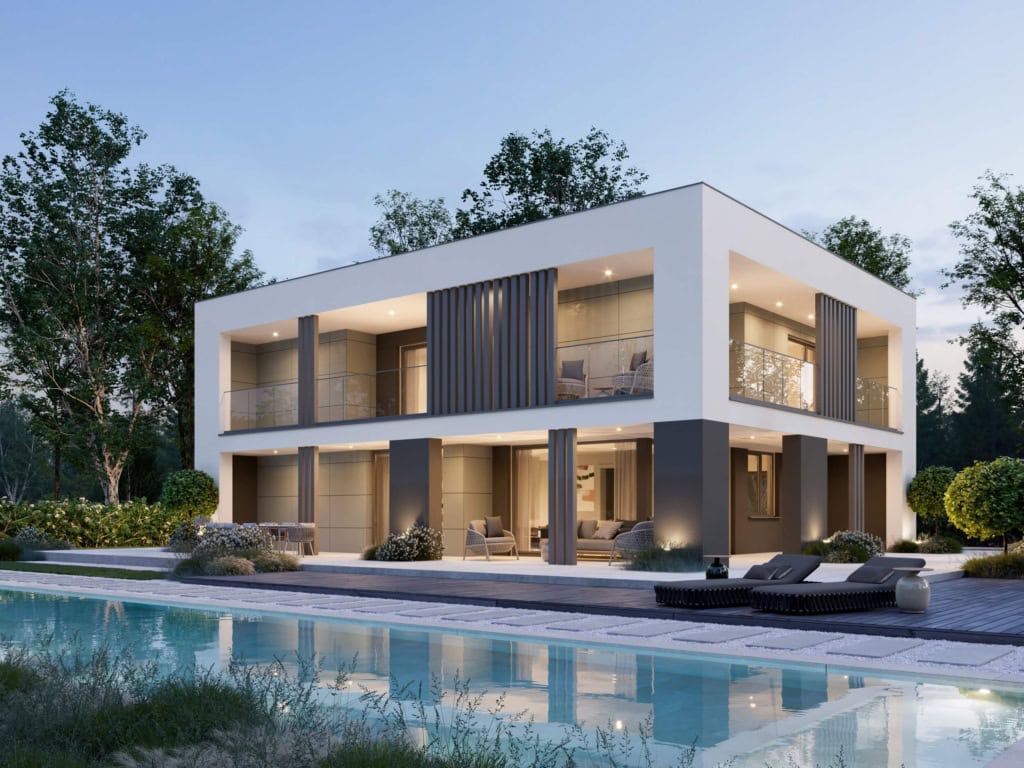 Modernes Haus Vision 186 im Bauhausstil