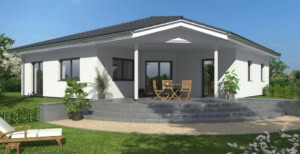 Bungalow mit Walmdach