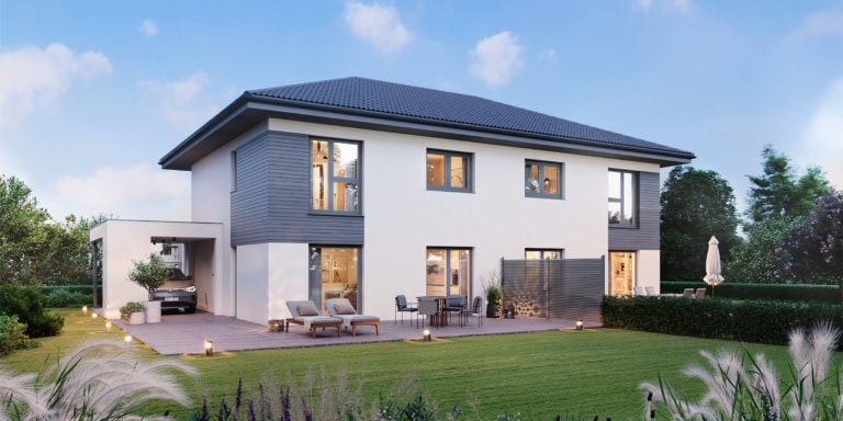 Doppelhaus Duo 116 mit Walmdach