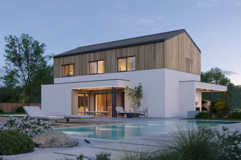 Modernes Einfamilienhaus Next 147 mit Satteldach