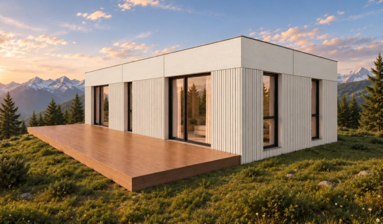 Modulhaus Duo – Bungalow mit Flachdach, 2 Schlafzimmer
